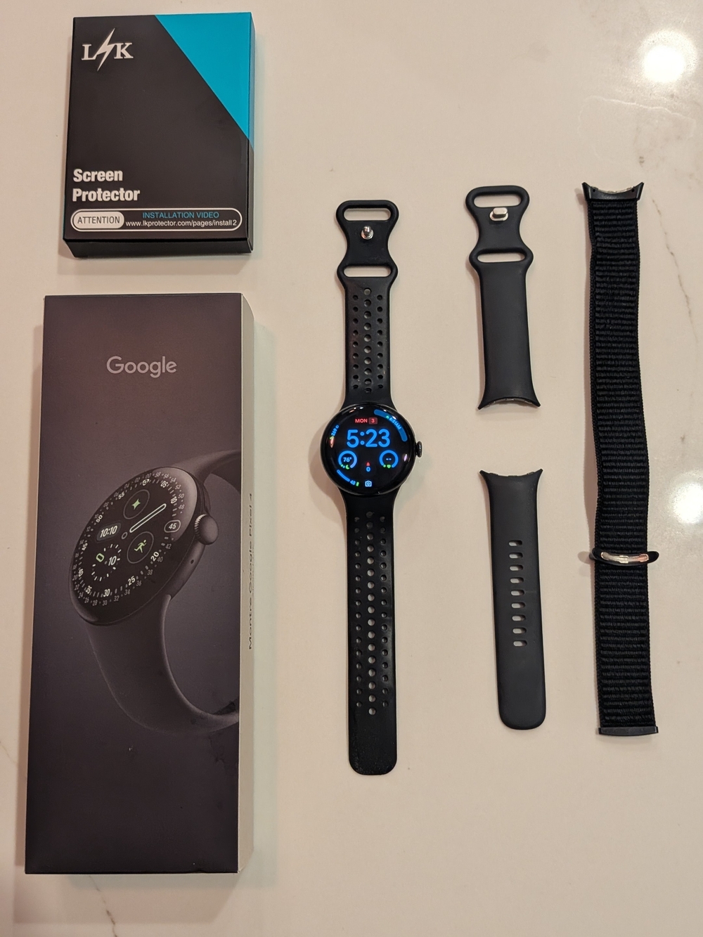 Google Pixel Watch 4 LTE 40mm with Multiple Bands & Screen Protector